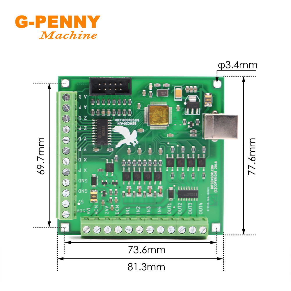 G-PENNY NEW ! 4 Axis USB Motio - огляд і ціна Mach3 Usb Cnc Controller 4 Axis 100Khz